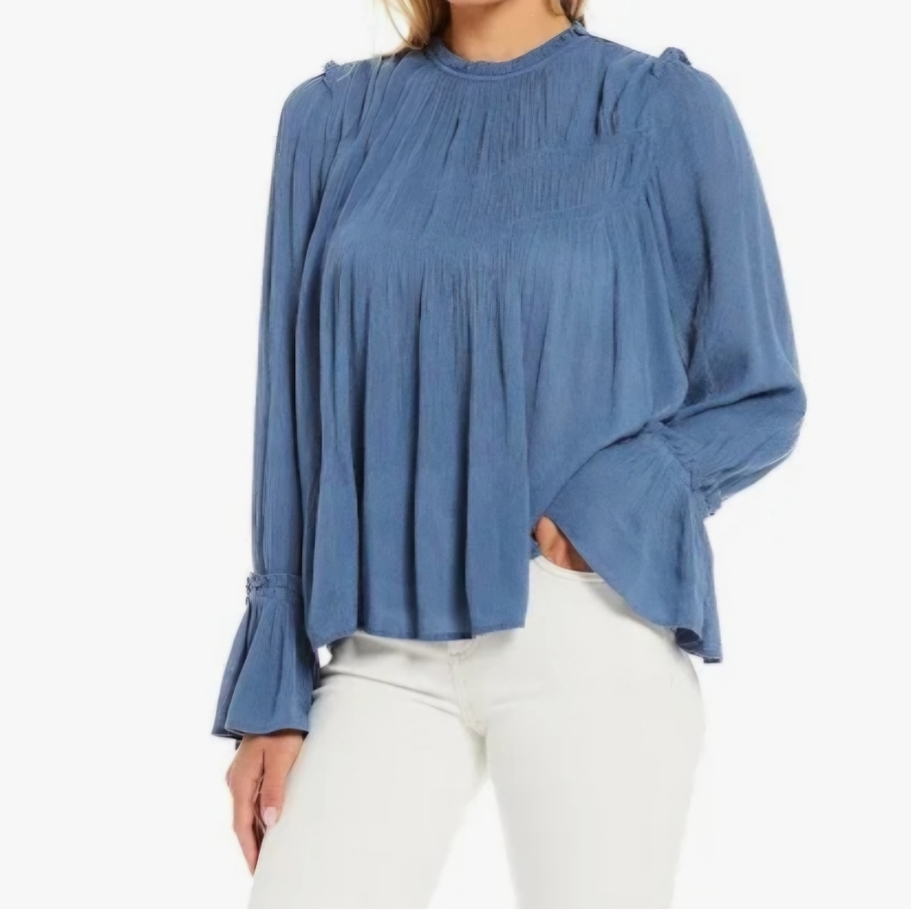 Free People Kelsey Bell Sleeve Blouse
